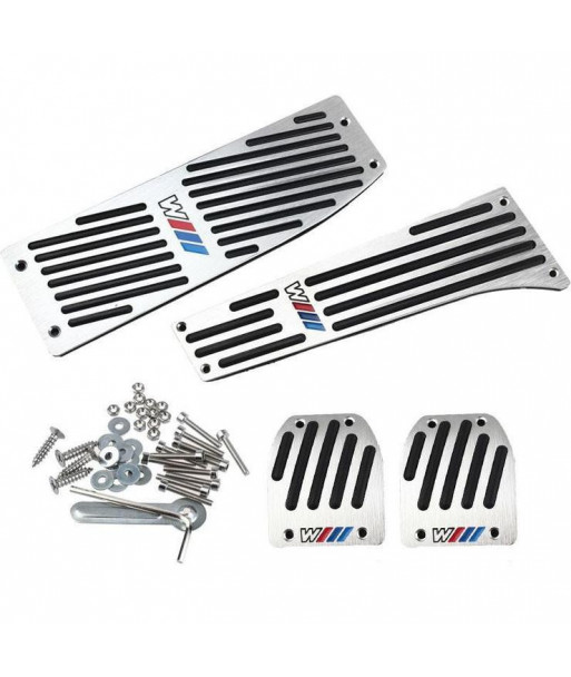 Aluminum M Pedal Set For Bmw X1 M3 E30 E36 E39 E46 E87 E90 E91 E92 E93 Silver Manual