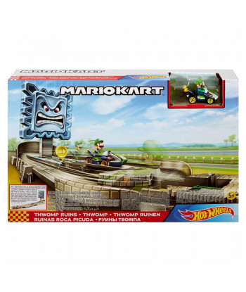 Wheels Mario Kart Thwomp Ruins Track Set With Luigi