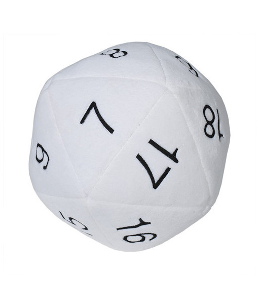 Ultra Pro Jumbo D20 Dice 10 Inch Plush White