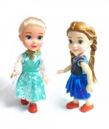 2pcs Set Mini Princess Elsa And Anna Baby Dolls The Snow Queen Toys