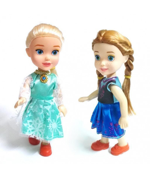 2pcs Set Mini Princess Elsa And Anna Baby Dolls The Snow Queen Toys